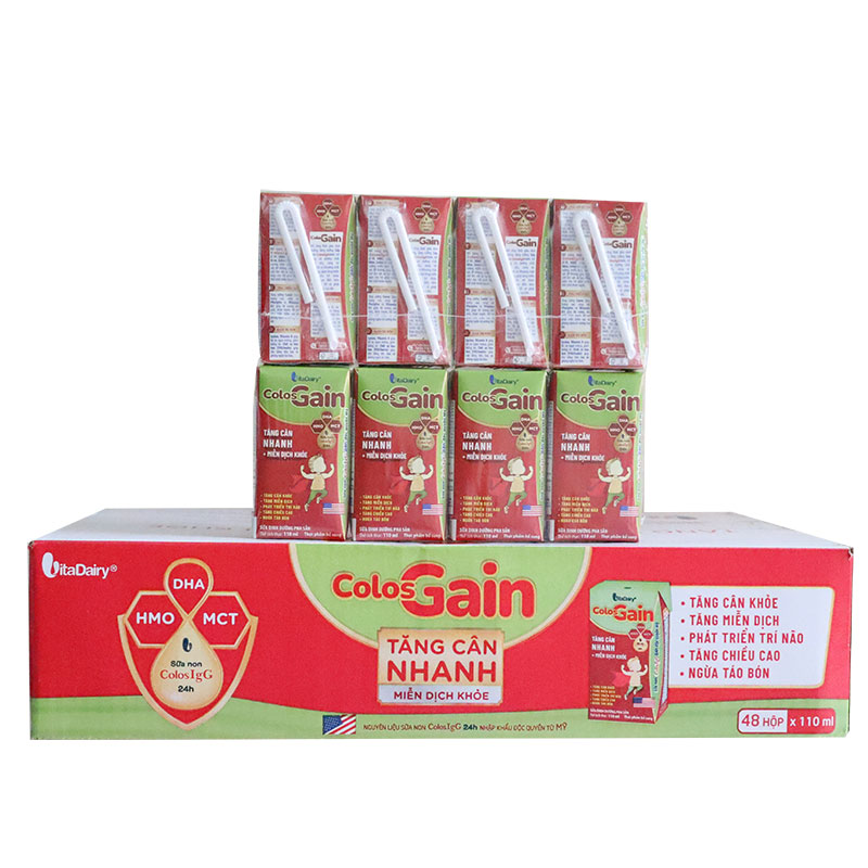 Sữa Colos Gain pha sẵn 110ml, 180ml (48hộp)