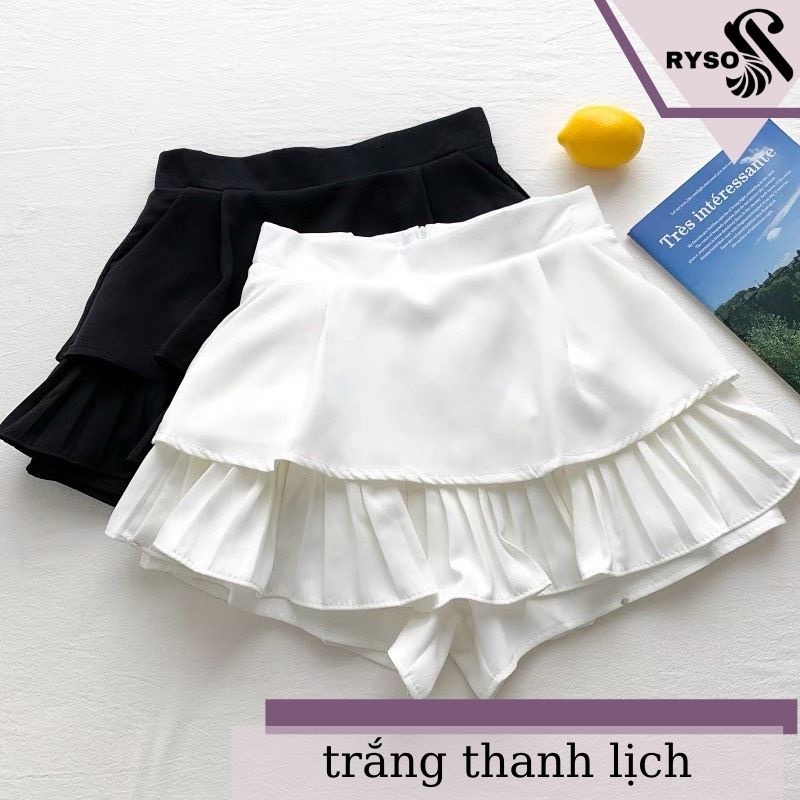 Set áo nơ chéo vai mix chân váy tầng