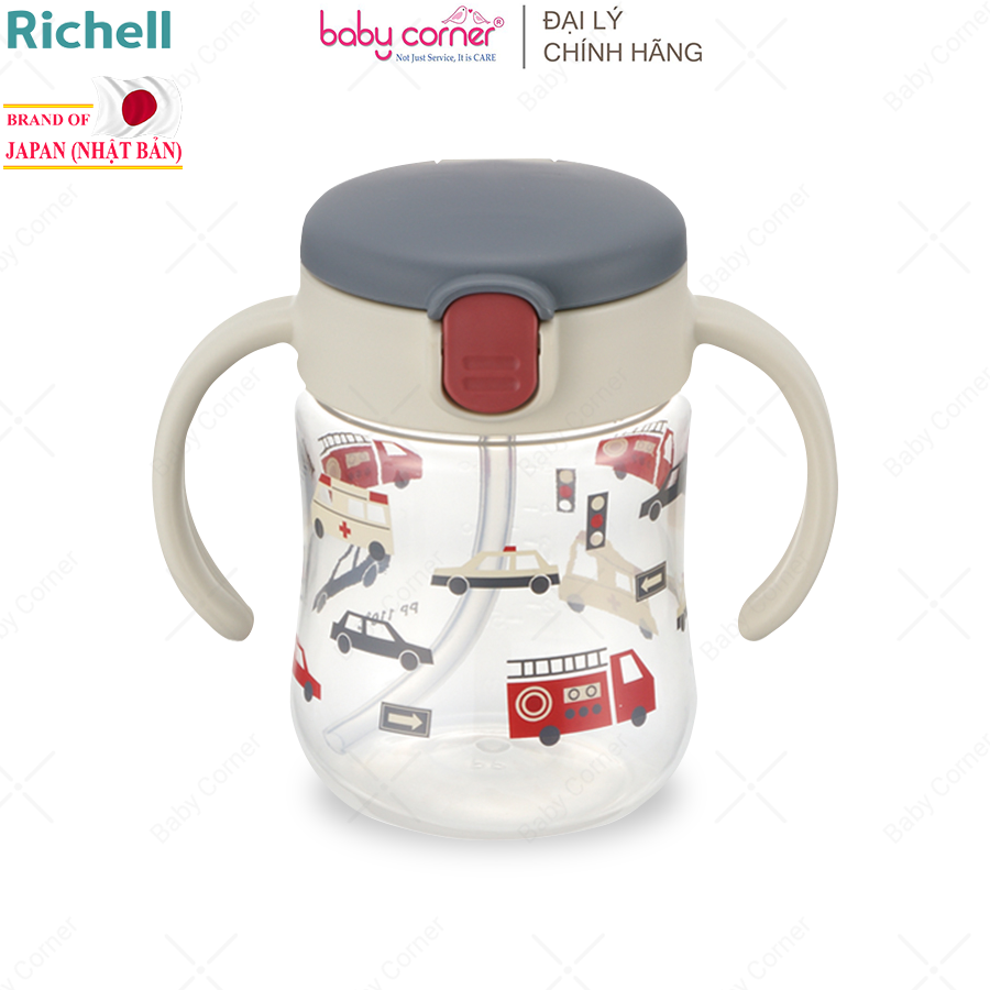 Bình Ống Hút T.L.I RICHELL 200ml, Từ 7 Tháng Tuổi