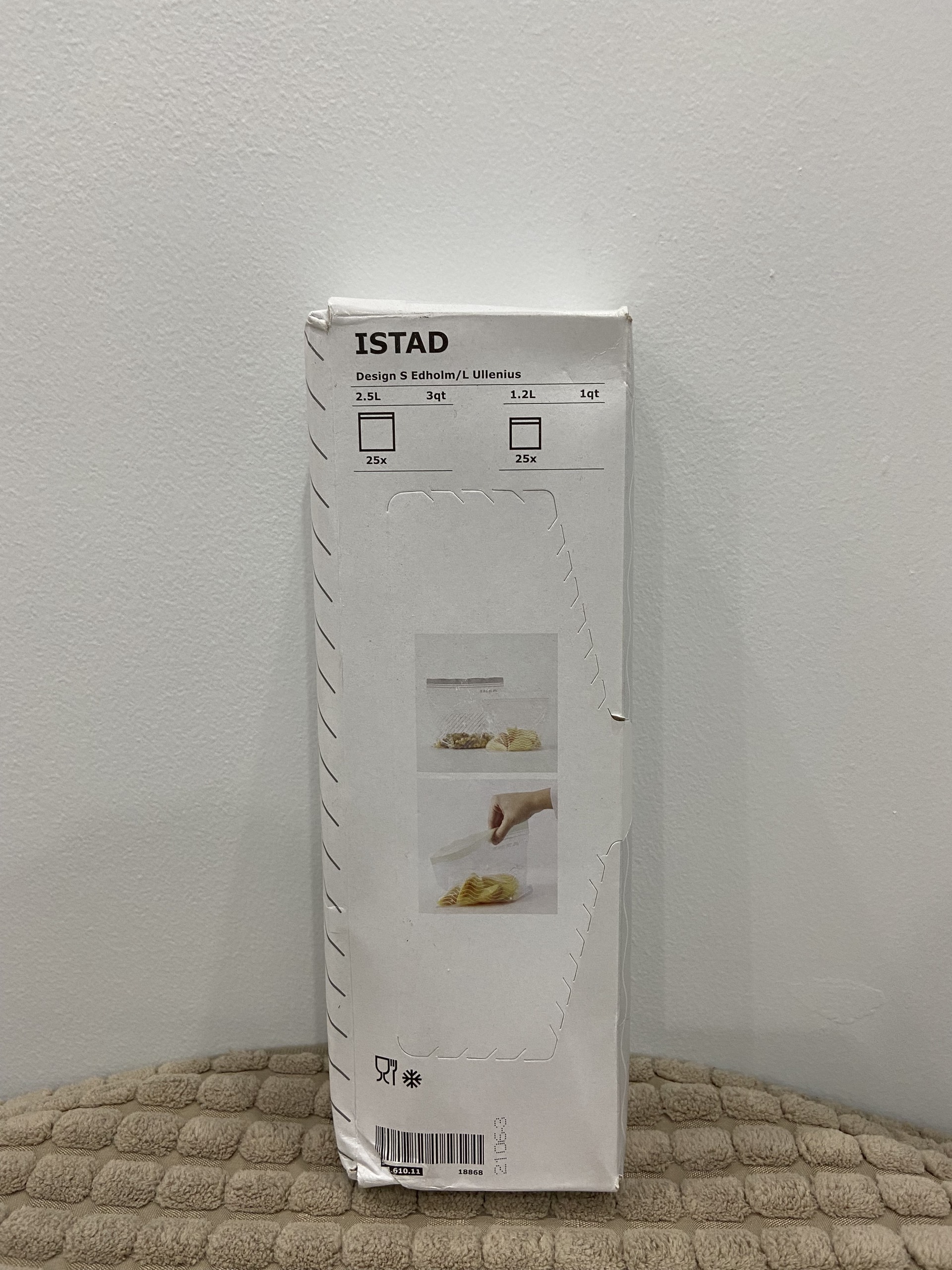Túi zip đựng thực phẩm xám trắng ISTAD IKEA
