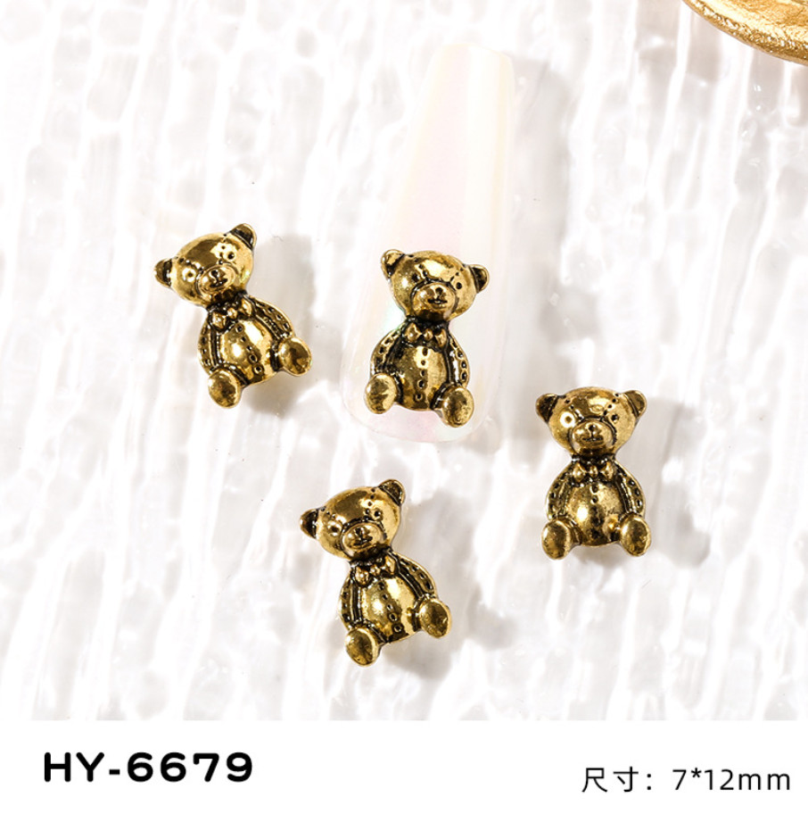 Set 4 Charm gấu đính móng mỗi màu 2 con - ST206