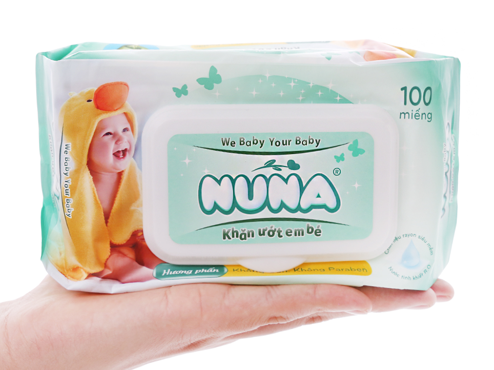 Khăn Ướt Em Bé Nuna Hương Phấn 100 Miếng