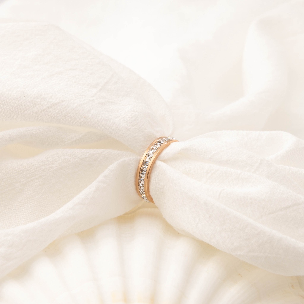 Nhẫn Nam Nữ LAMY Eternity Ring Rose Gold 8022RG
