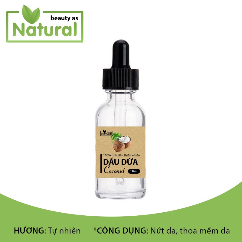 Tinh dầu dừa nguyên chất 10ml chăm sóc da tóc dưỡng trắng da