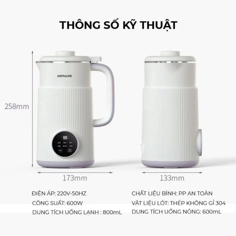 Máy làm sữa hạt đa năng ostmars