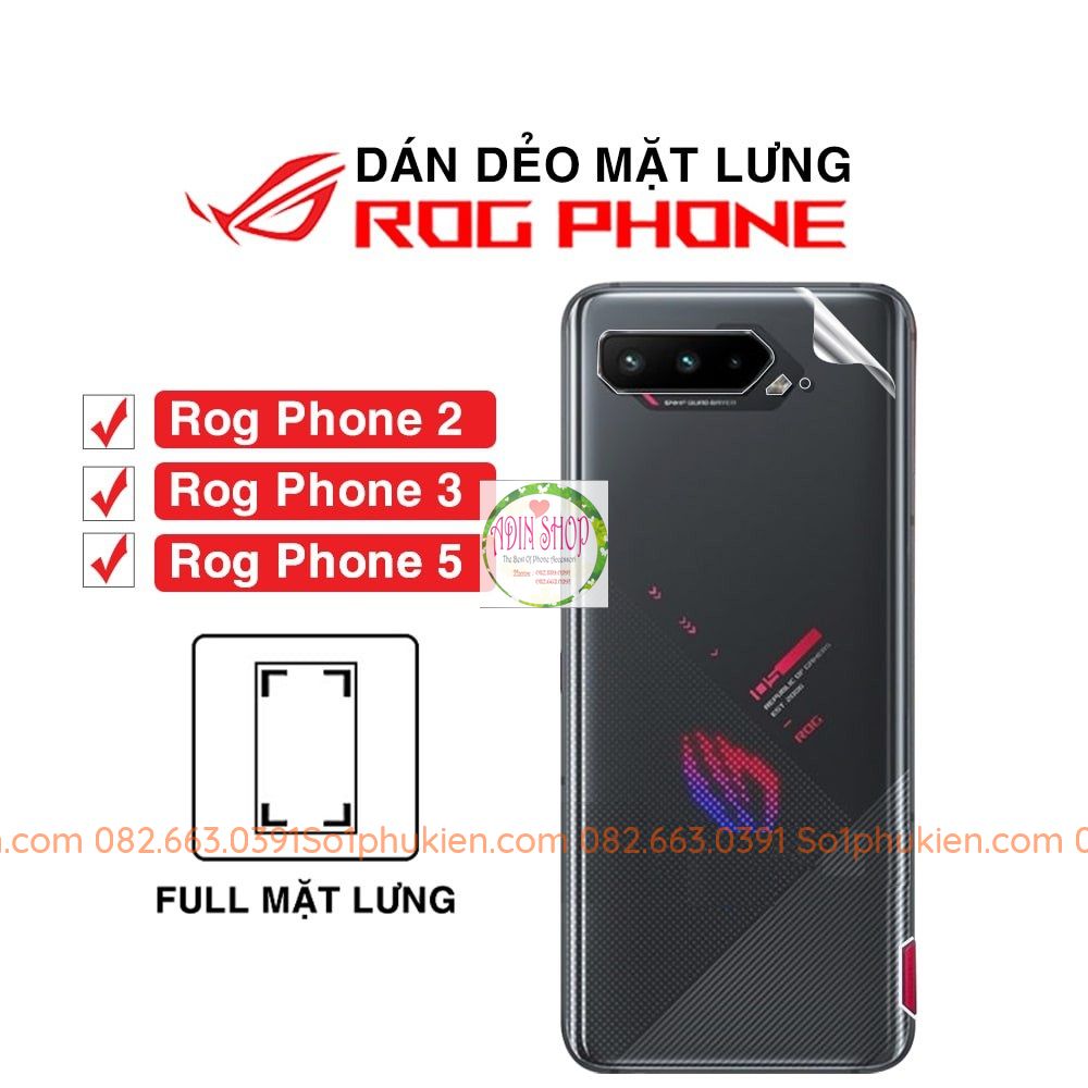 Dán màn hình, mặt lưng, full lưng rog phone 5 / rog phone 2 / rog phone 3 ppf cao cấp