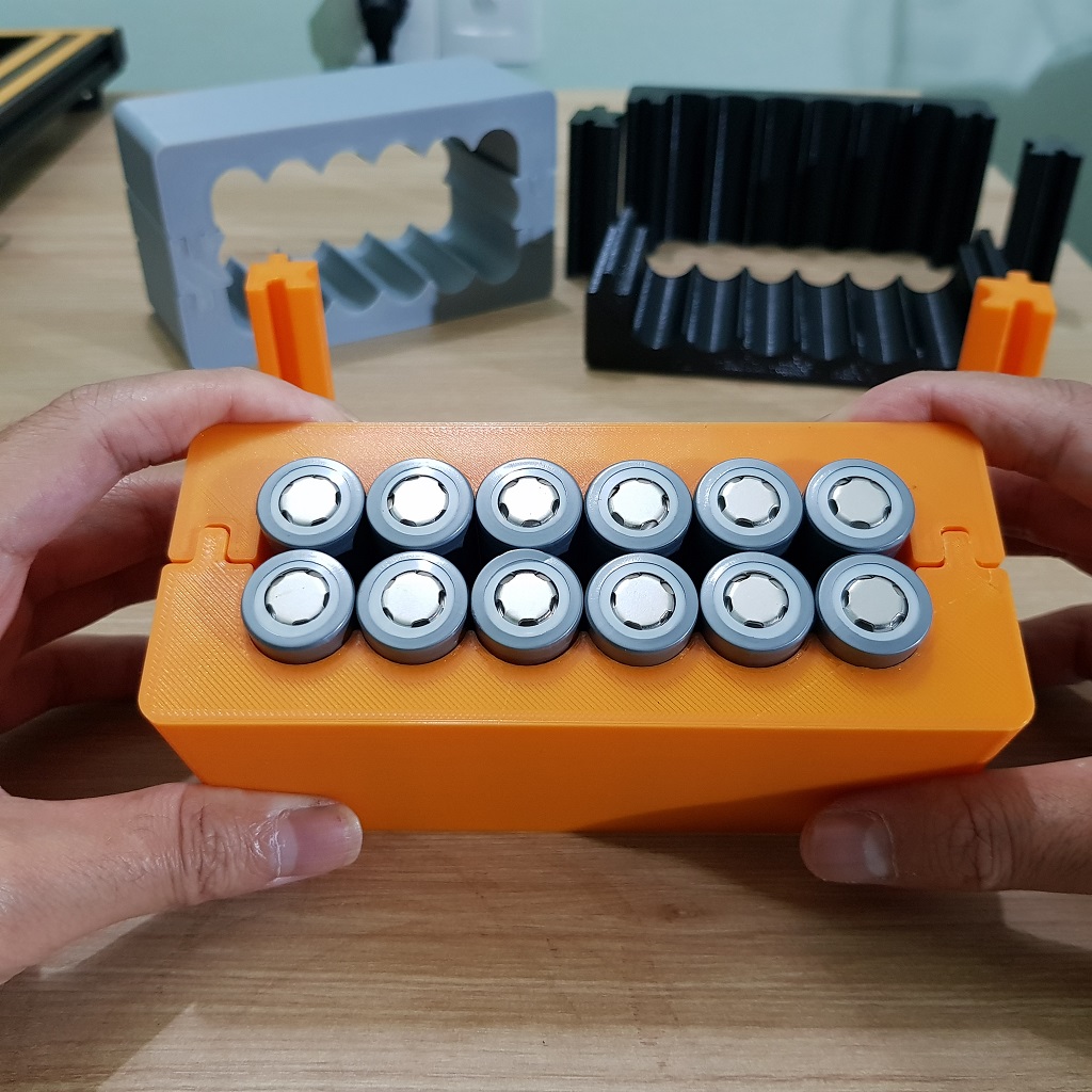 [DIY] Khuôn Hàn Cell Pin 18650, Tháo Lắp Mở Mộng 6 Cell 3 Hàng
