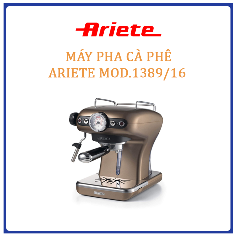 Máy pha cà phê 0.9 lít Ariete MOD.1389 16 - Hàng chính hãng