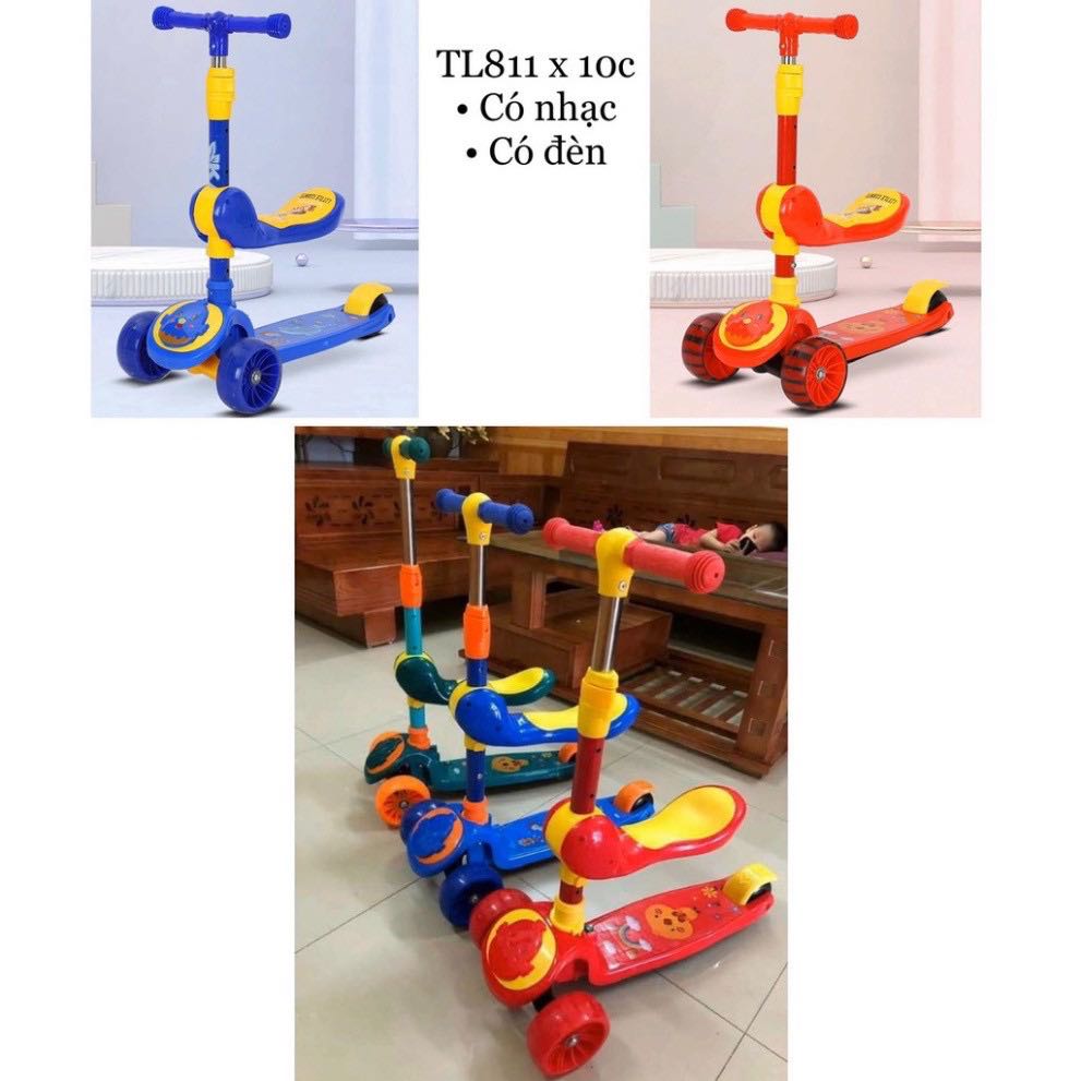 Xe trượt scooter 3 bánh có nhạc, đèn led