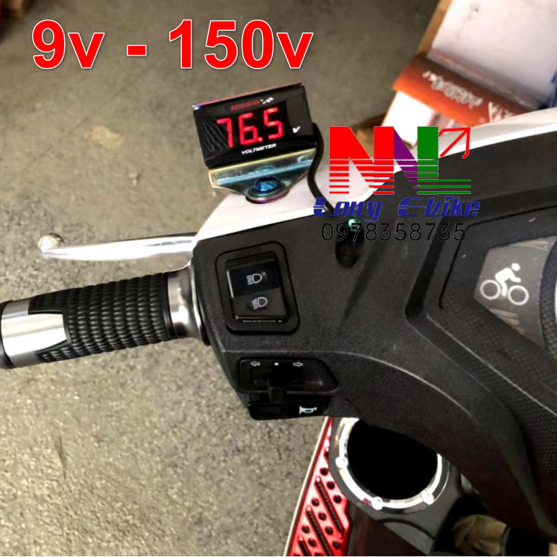 báo volt xe máy xe điện 12-150v