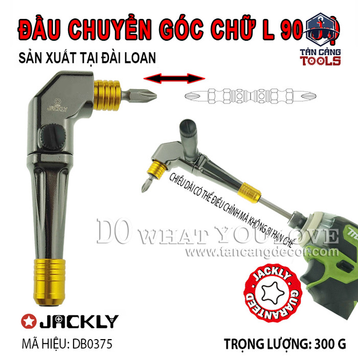 Combo Đầu Chuyển Bắn Vít Góc Nối Mũi Vặn Vít Jackly DB0375