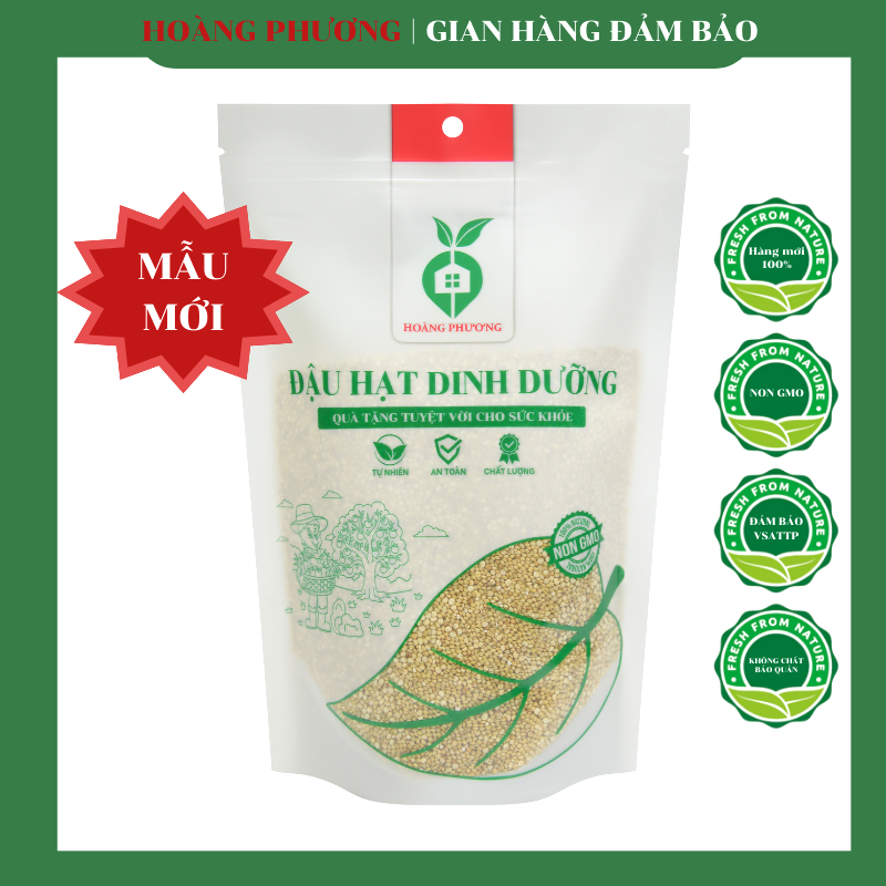 Hạt diêm mạch quinoa organic trắng hữu cơ 500g nhập khẩu freeship hạt diêm mạch peru nam mỹ