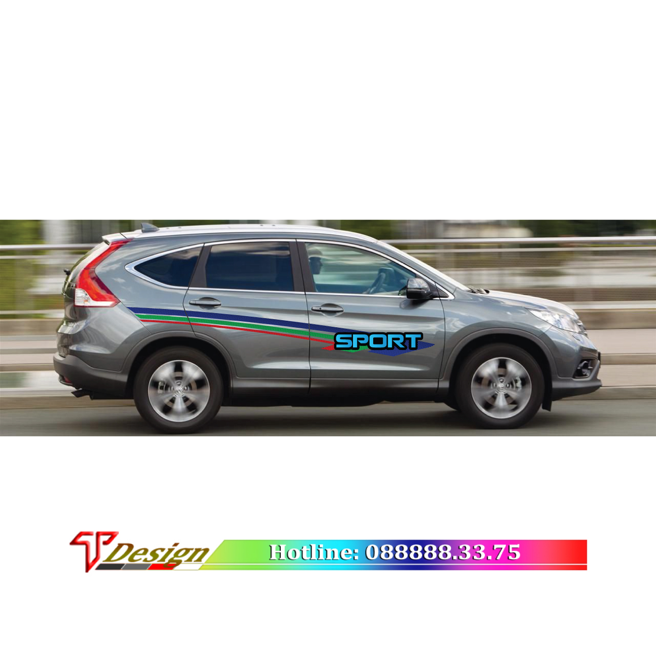 Tem xe 4 chỗ, tem xe Vinfast, tem chữ SPORT WRAP 31, KT 257x25cm ...