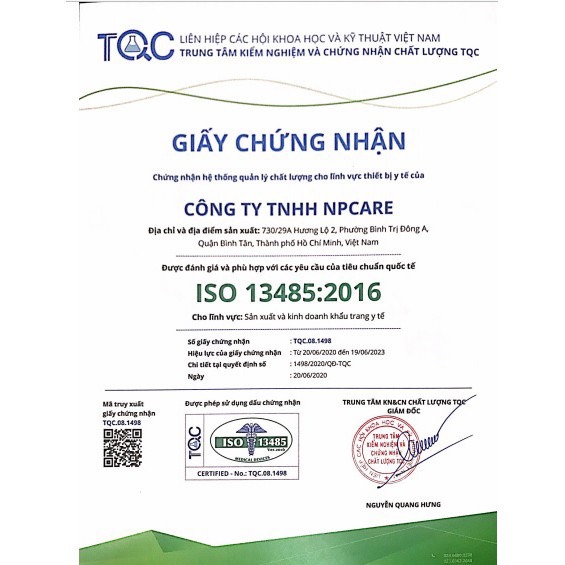 Khẩu Trang Y Tế 4D NPCARE ( Hộp 10 Cái )
