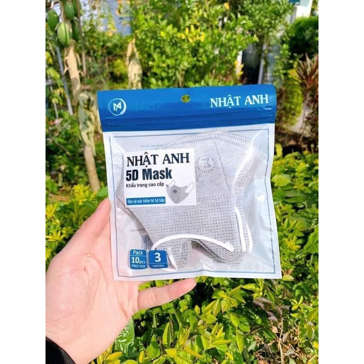 Khẩu trang 5D Nhật Anh thùng 100 cái (Màu Trắng)