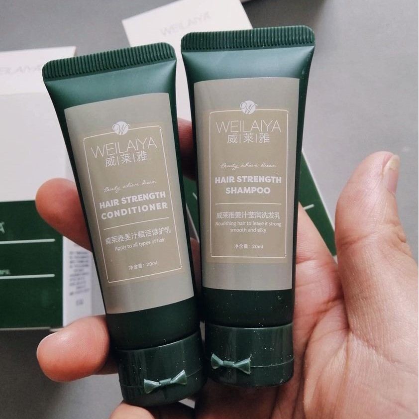 Test mini Gội Xả Gừng, Gừng Hà Thủ Ô Weilaiya
