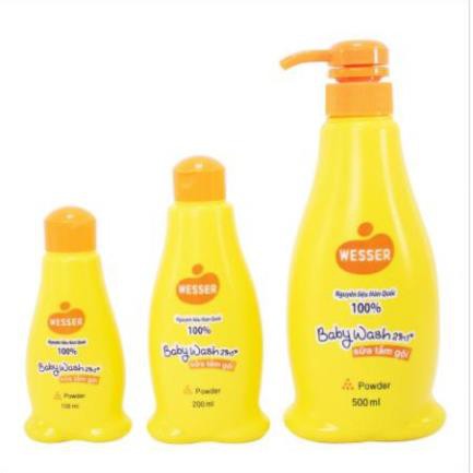 Sữa tắm gội Wesser 2in1- Powder (cam)