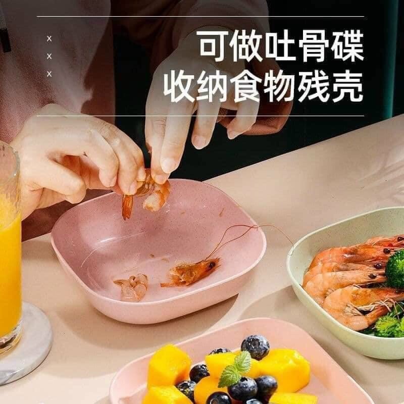 SET 8 ĐĨA LÚA MẠCH CHỮ NHẬT MÀU PASTEL SIÊU XINH