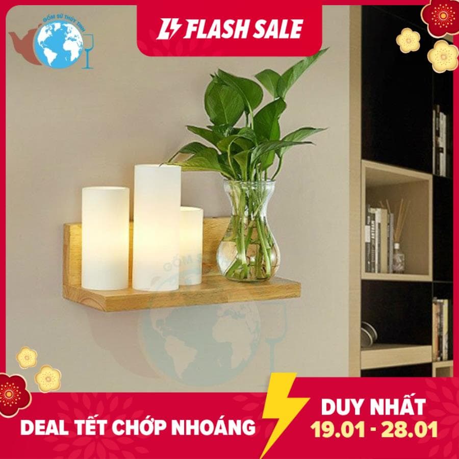 [HCM]Bình thủy tinh trồng cây thủy canh miệng loe - Bình Tiên Ông + Tặng kèm dây sơ dừa trang trí