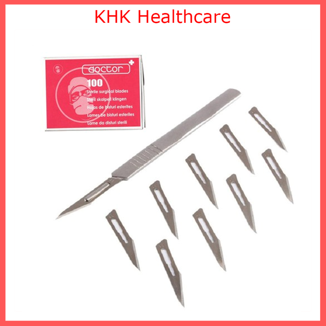 Cán dao mổ y tế số 3 (tặng kèm 10 lưỡi dao mổ thích hợp) CBDOCTOR1