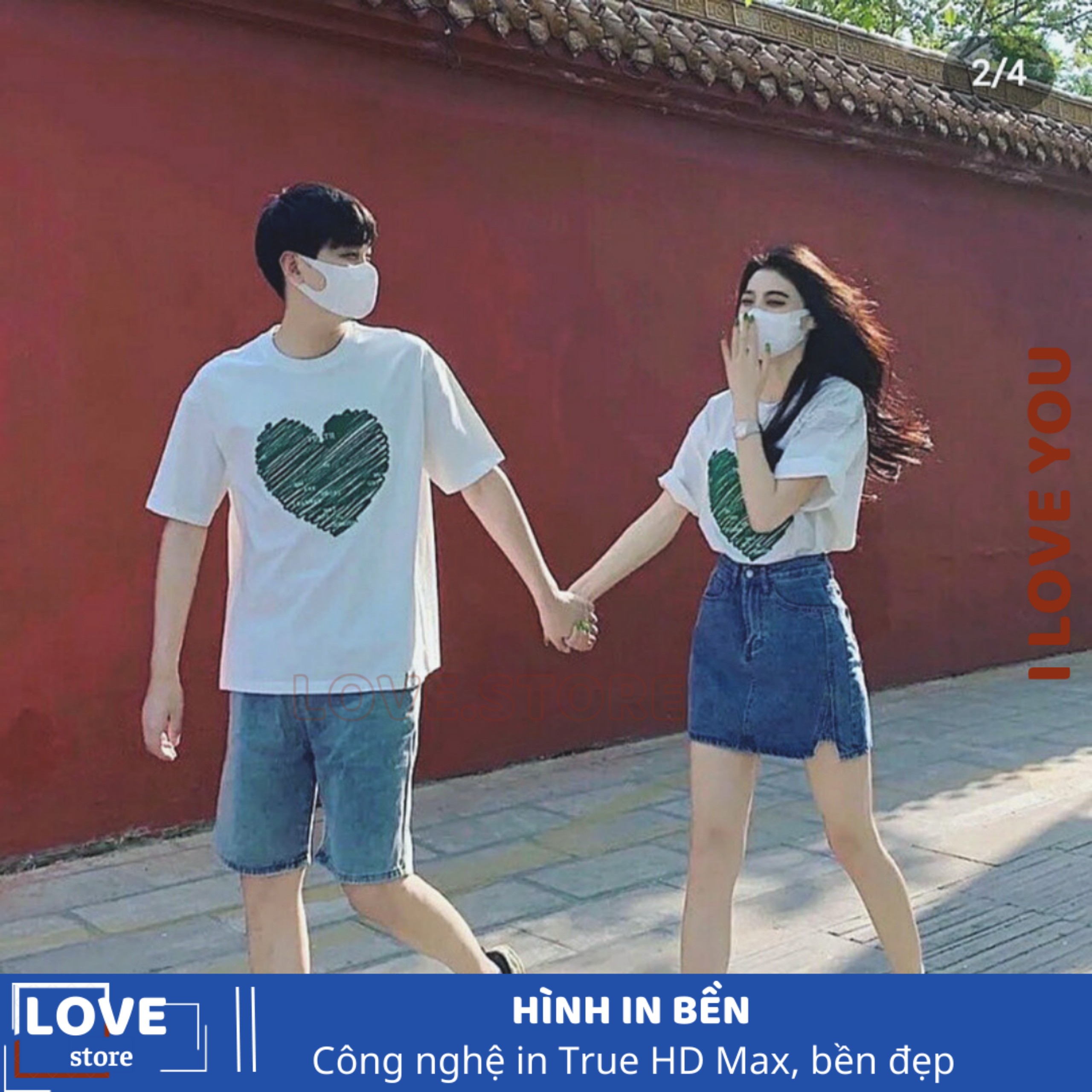 Áo đôi, áo cặp đôi tình yêu, áo cặp Hình TRÁI TIM ulzzang, áo cặp đôi người yêu, áo cặp bạn thân, áo thun form rộng tay lỡ