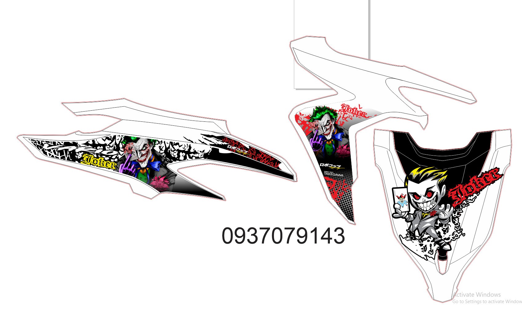 Tem rời vario 150 joker dán xe trắng