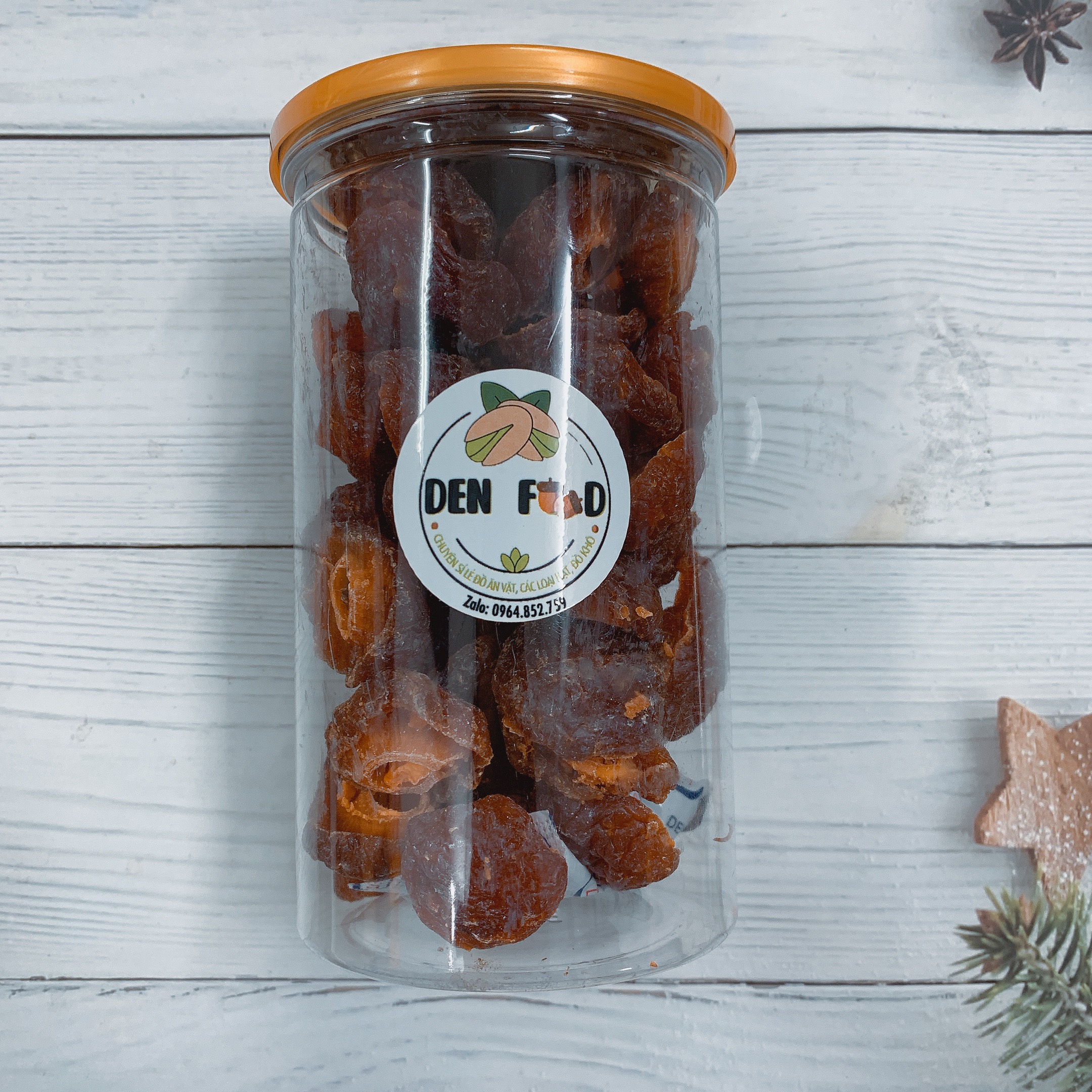 Ô mai xí muội đào bổ đôi - hủ 450gr