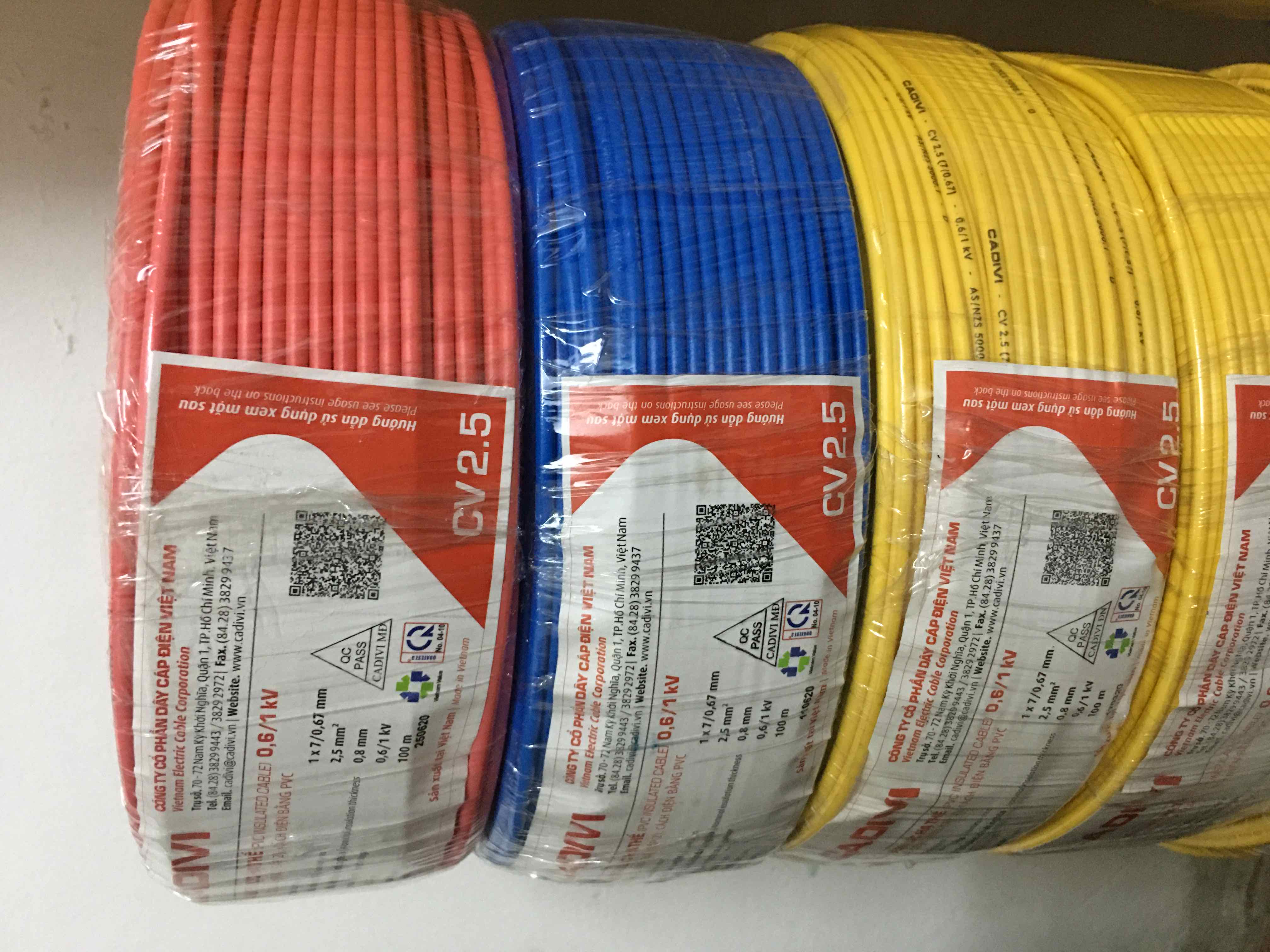 100 mét dây điện cadivi 2.5 đơn CV có ship Hỏa Tốc [Giá hủy diệt] [Ảnh thật] [Chính hãng]