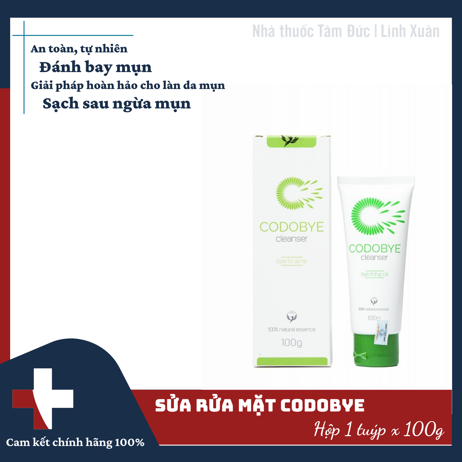[HCM]CODOBYE CLEANSER - Sữa rửa mặt ngừa mụn 100g