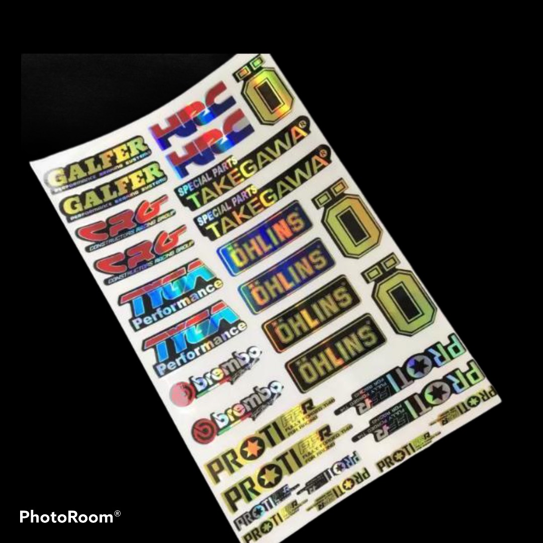 Bộ tem crom nhiều logo trang trí xe k2
