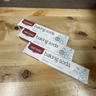 Kem Đánh Răng Baking Soda Trắng Răng Nhanh Tan Mảng Bám Thơm Miệng Không Chứa Flouride - Red Seal Toothpaste Baking Soda