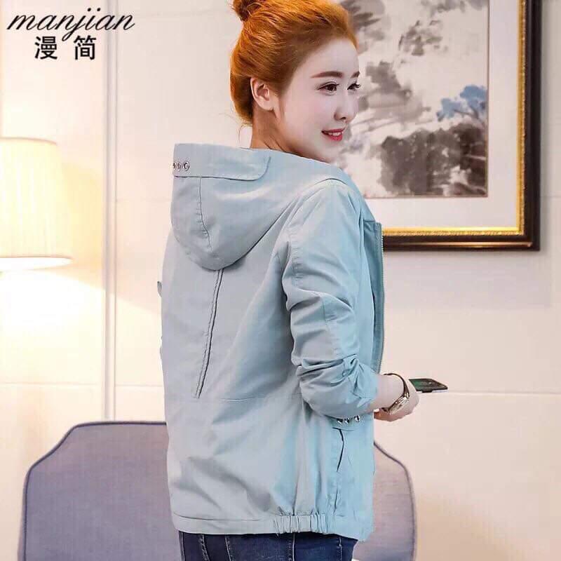 [HCM]áo khoác nữ form rộng có nón cá tính