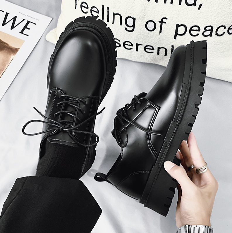 (New 2023 - Hàng cao cấp) - Giày da dr marten thấp cổ tăng chiều cao form hàn bản 7601