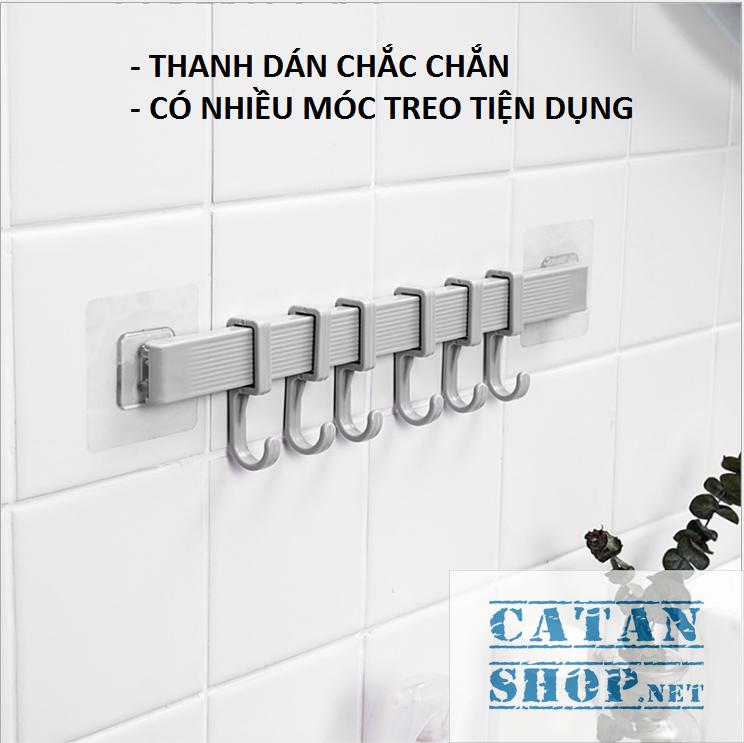 [HCM]Thanh treo đồ dán tườngtủ quần áo nhà bếp có 6 móc chịu lực tiết kiệm diện tích (giao màu ngẫu nhiên)GD263-MTSC-Thanh