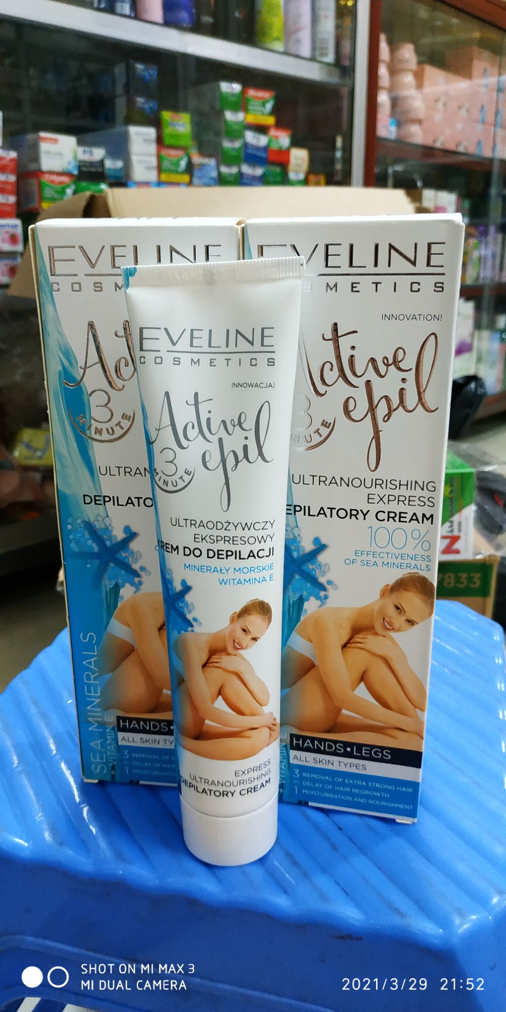 KEM TẨY LÔNG NHẬP KHẨU BA LAN CHÍNH HÃNG EVELINE 125ML, CHIẾT XUẤT KHOÁNG BIỂN DÀNH CHO DA THƯỜNG