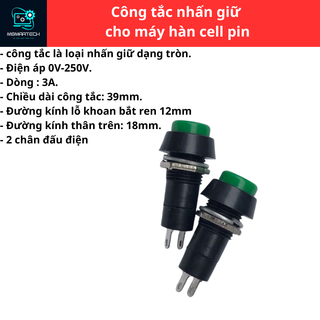 Công tắc nhấn giữ cho máy hàn cell pin