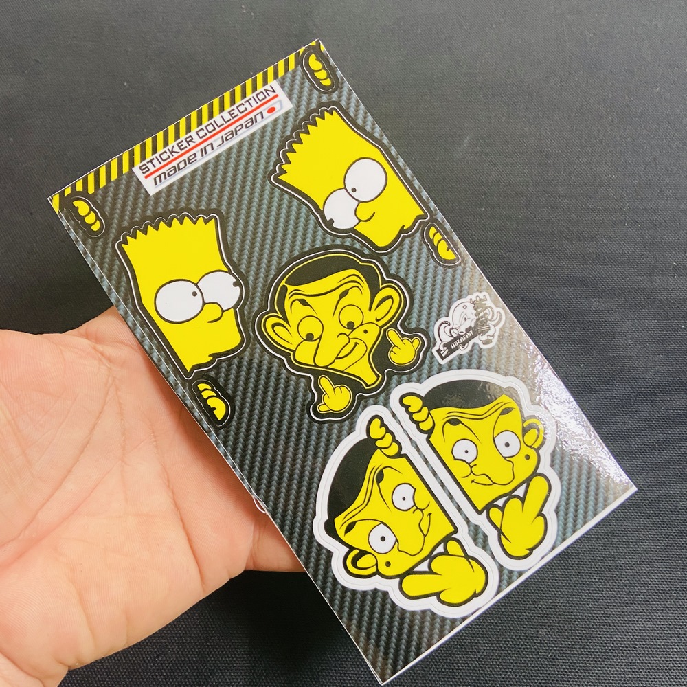[HCM][QUÁ ĐỘC] TEM LOGO DẺO DÁN XE SIMPSON MR.BEAN CAO CẤP