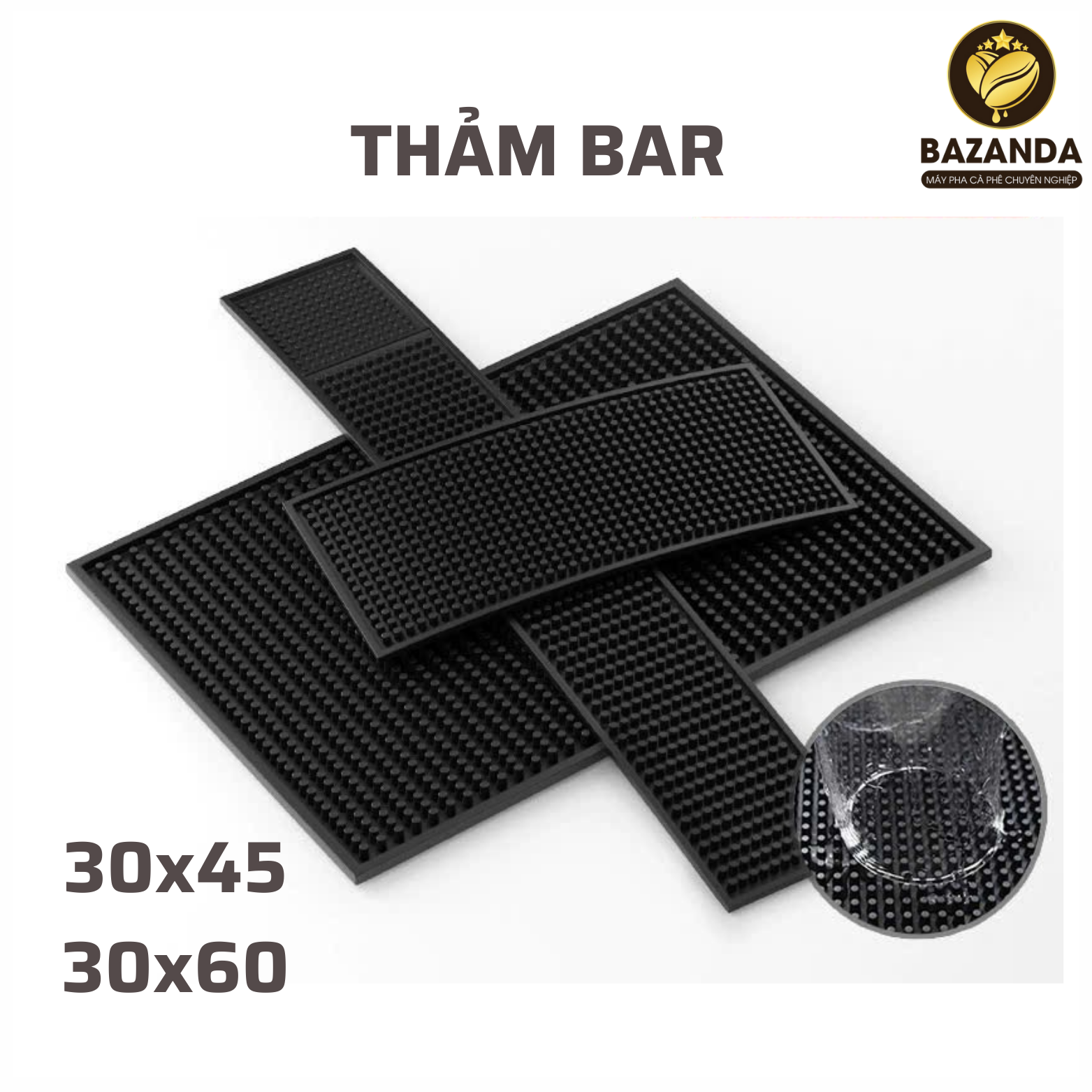 Thảm Lót Cao Su Quầy Bar 45x30 cm