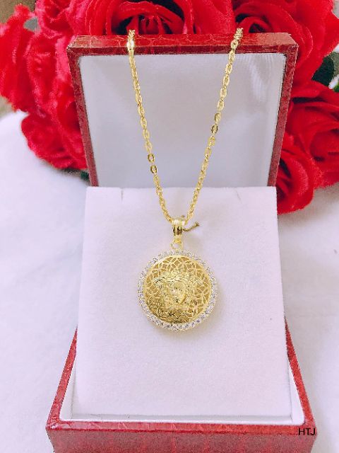 Dây Chuyền Mặt Versac Bạc Mạ Vàng Cho Nữ