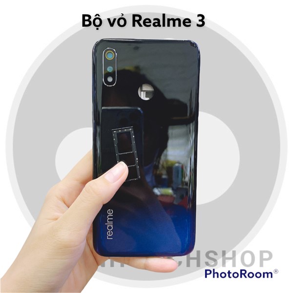 Bộ vỏ Realme 3 zin nấu máy