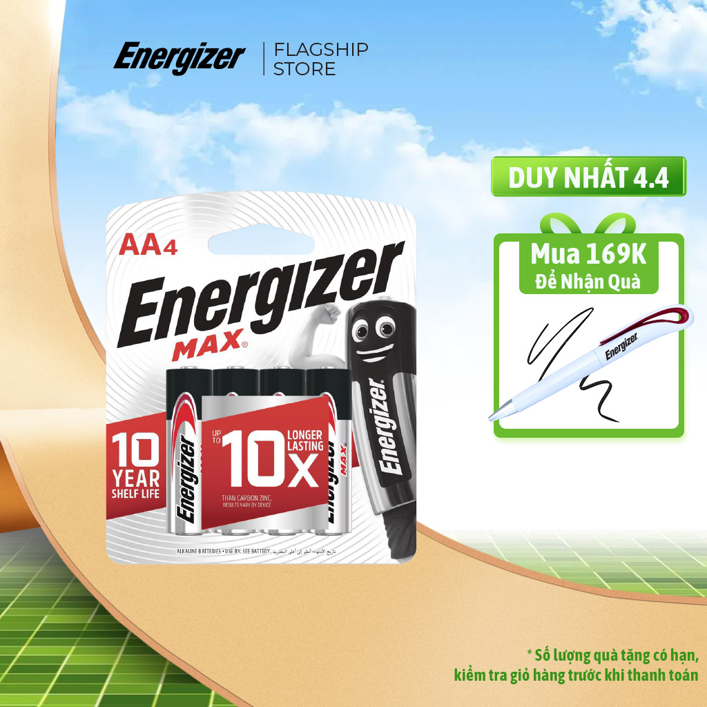 Energizer Max E91 Bp4 Aa Batteries - Pack of 4