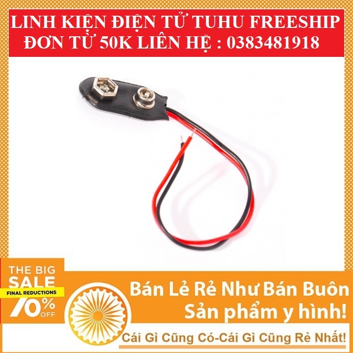 Dây đế pin 9V đế pin vuông chữ nhật