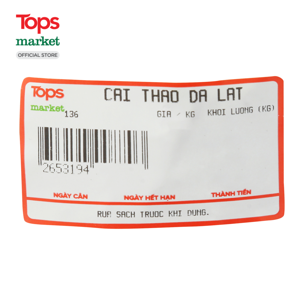 Cải Thảo Đà Lạt 1Kg - Siêu Thị Tops Market
