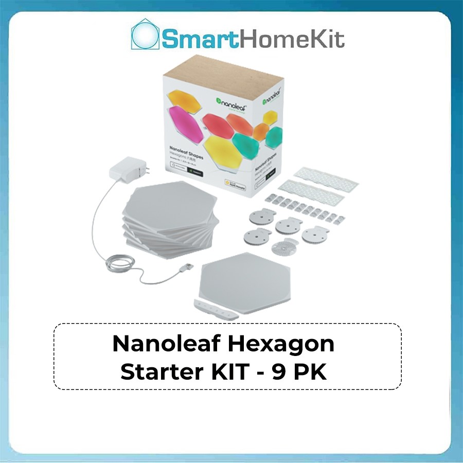 Nanoleaf Shapes Hexagons Smart Kit 9 Panels RGBW | Connect Plus | New Version