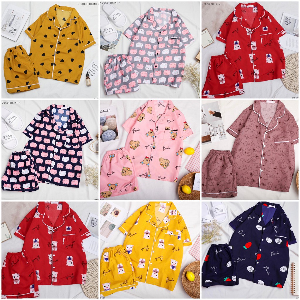 Đồ bộ pijama nữ lụa mango mặc nhà dài tay cao cấp dễ thương KOSAVA