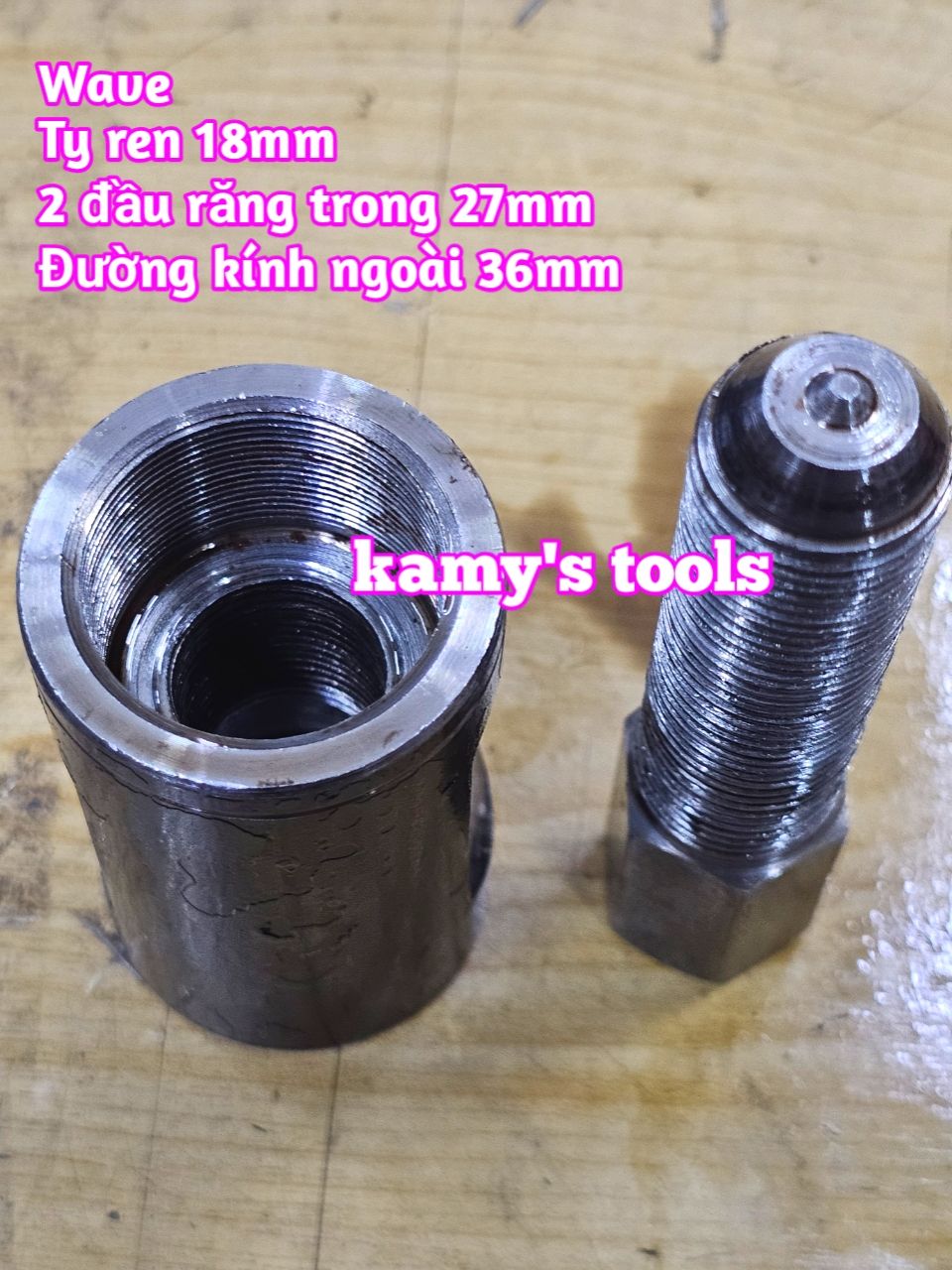 Cảo Vô Lăng Xe Wave 2 đầu răng trong 27mm kamytools