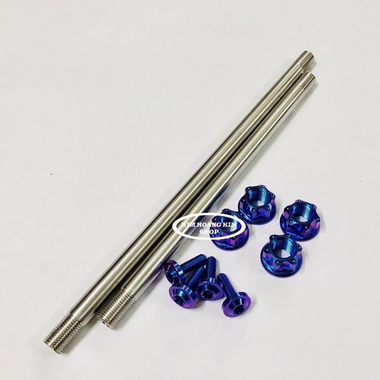 Cặp Cốt INOX 304 Full ốc Titan GR5 Gắn WINNER (màu Xanh Tím)
