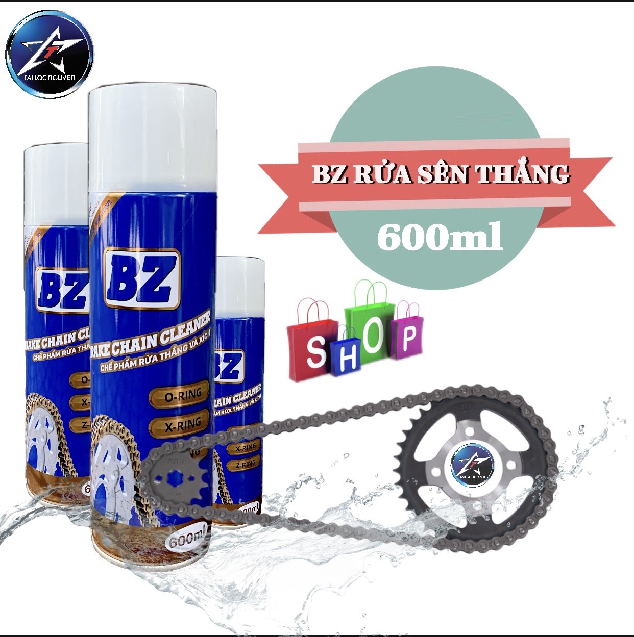 Vệ sinh sên, rửa sên - thắng bz brane & chain lue cleaner