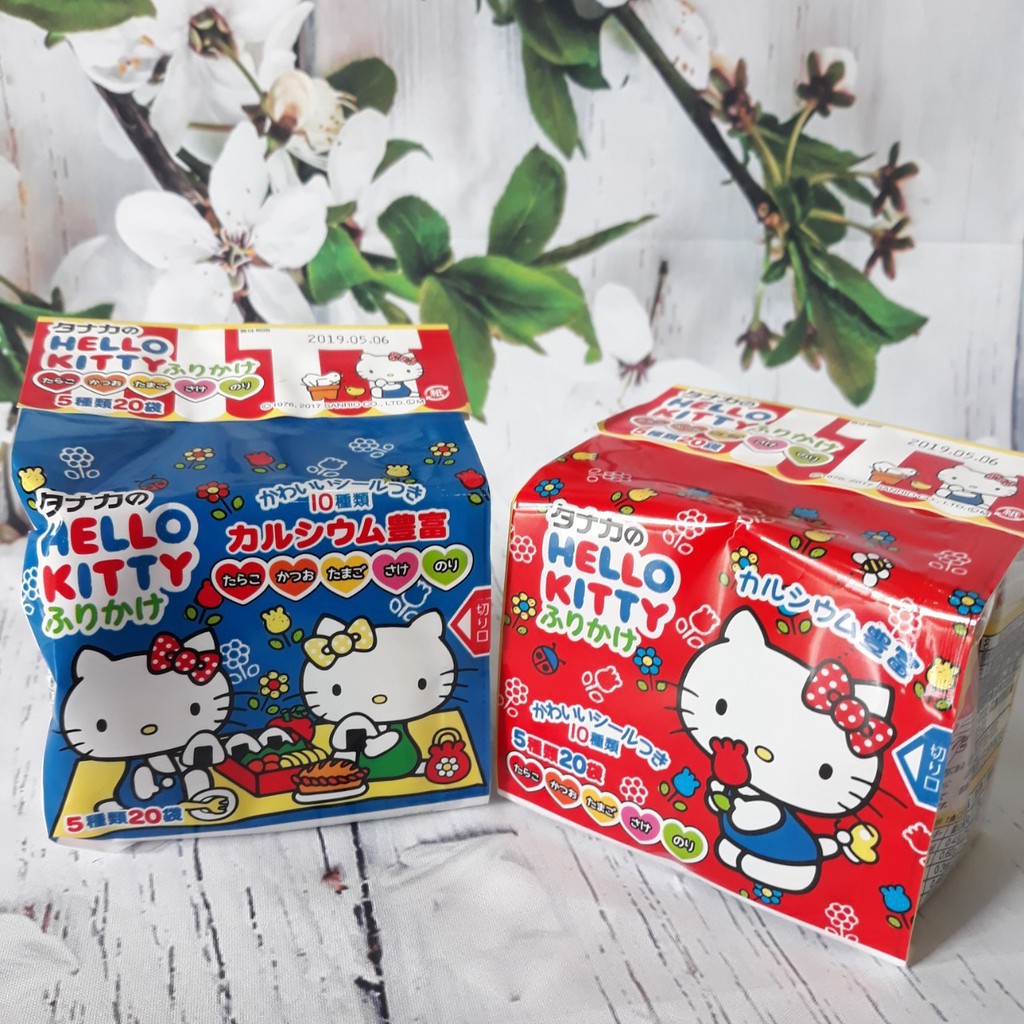 (Date T10/2024) Gia Vị Rắc Cơm Thập Cẩm Hello Kitty( 5g*20 gói) Nhật Bản