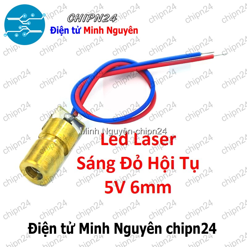 [1 cái] (F13.7) Đầu phát Laser Mini 5V 6mm (Sáng Đỏ Hội Tụ) (Laze) - HH005891